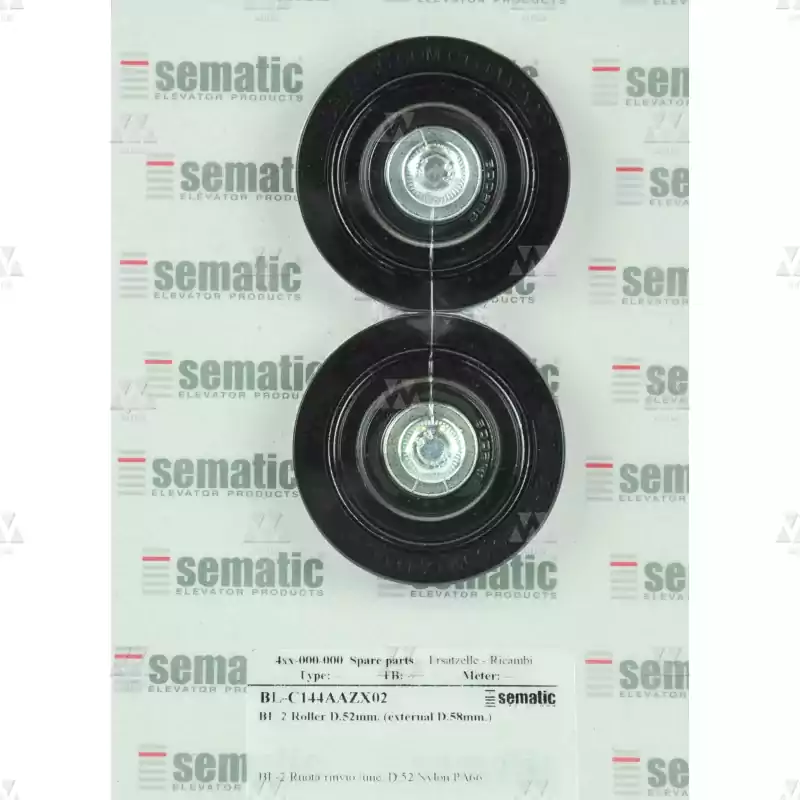 BL-C144AAZX02 | 2 X ROLLER D.52MM (EXTERNAL 58MM)

 (NYLON PA66)

